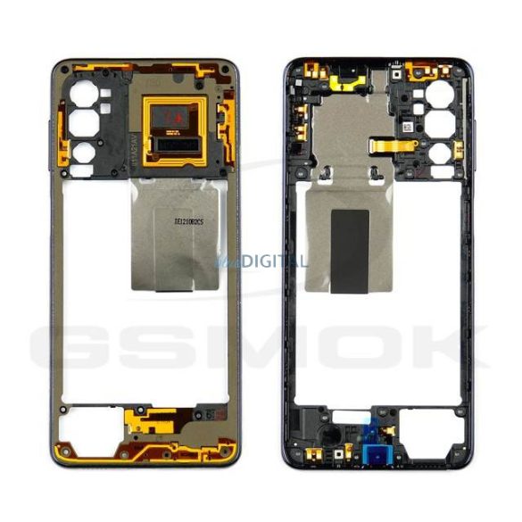 Középső Borítás Samsung M526 Galaxy M52 5G Fekete Gh98-46916A Eredeti Szervizcsomag