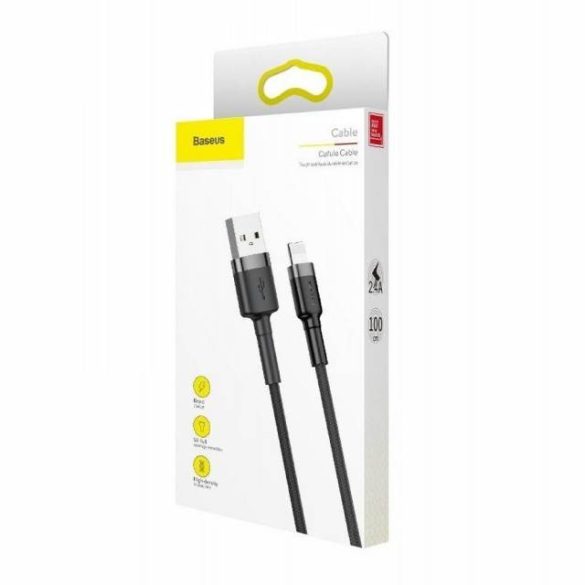 Kábel Usb Lightning 2.4A 1M Baseus Cafule Calklf-Bg1 Fekete