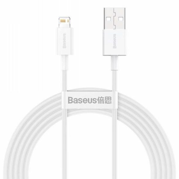 Kábel Usb És Lightning 2.4A 2M Baseus Superior Calys-C02 Fehér