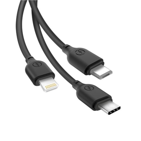 Kábel Usb 3In1 1M 2.1A Xo Nb103 Fekete