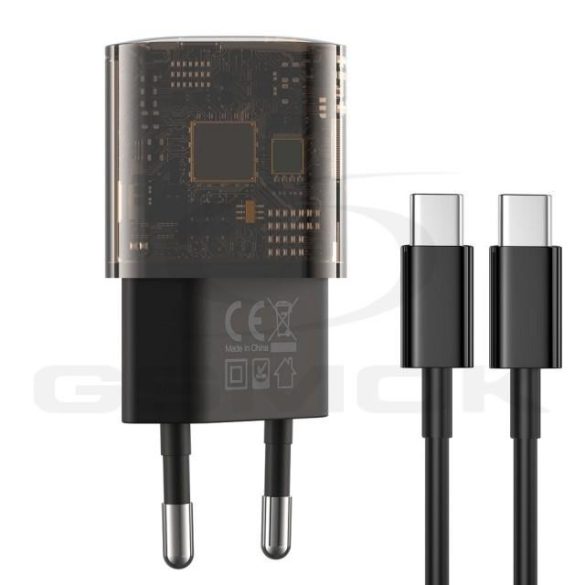 Xo Ce05 hálózati töltő PD 30W QC3.0 18W 1XUSB-A 1xUSB-C + USB-C -USB-C kábel