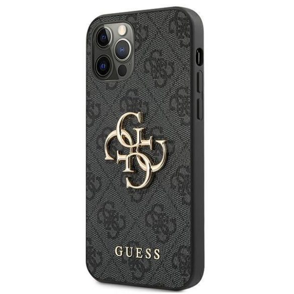 GUESS GUHCP12M4GMGGR iPhone 12 / iPhone 12 Pro 6.1 Szürke / szürke tok 4G Big Metal Logo