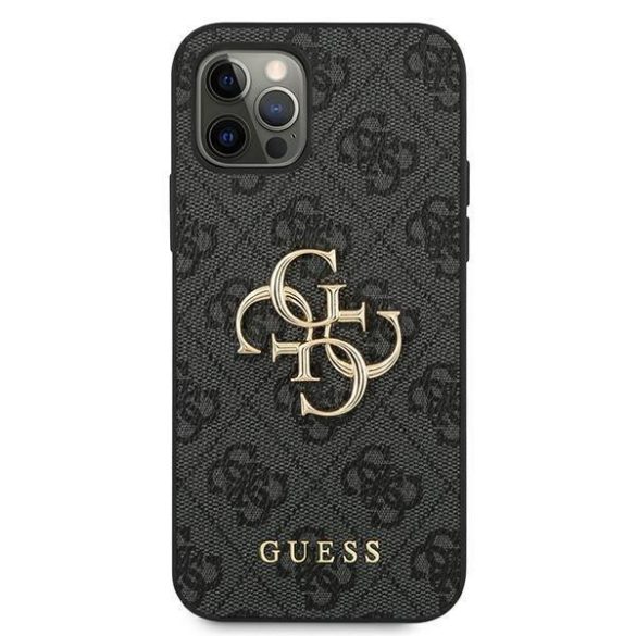 GUESS GUHCP12M4GMGGR iPhone 12 / iPhone 12 Pro 6.1 Szürke / szürke tok 4G Big Metal Logo