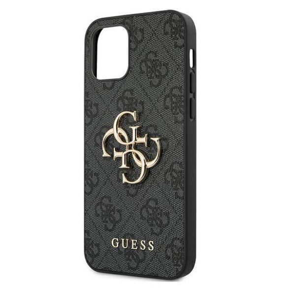 GUESS GUHCP12M4GMGGR iPhone 12 / iPhone 12 Pro 6.1 Szürke / szürke tok 4G Big Metal Logo