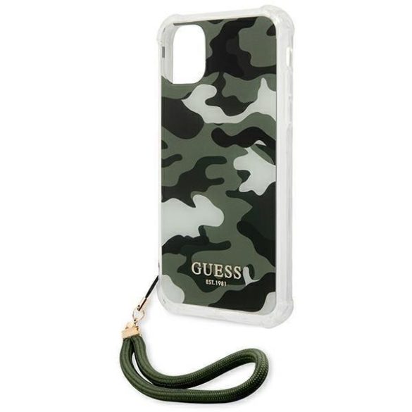 Guess GUHCN61KSARKA iPhone 11 6.1" / Xr zöld/khaki keménytok