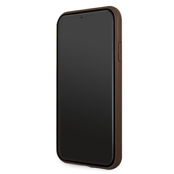 GUESS GUHCN654GMGBR iPhone 11 Pro Max Barna / Barna tok 4G Big Metal Logo