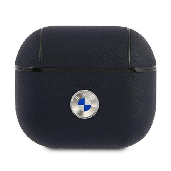 BMW BMA3SSLNA AIRPODS 3 tok tengerészkék / Kék Geniune Leather Silver Logo