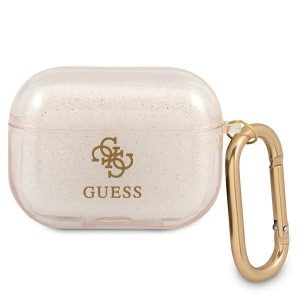 GUESS GUAPUCG4GD AirPods Pro tok Gold / Gold csillámos Kollekció