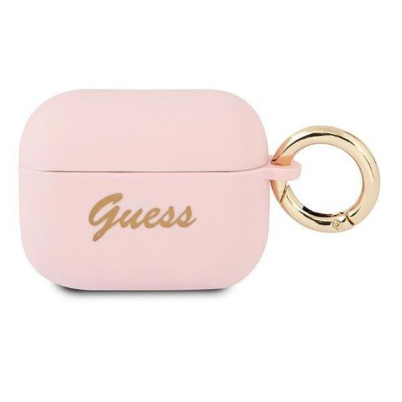 GUESS GUAPSSSI AIRPODS PRO tok Pink / Pink Silicone Vintage Script