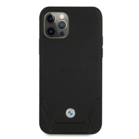 BMW BMHCP12MRSWPK iPhone 12 / iPhone 12 Pro 6.1 "fekete tok Bőr