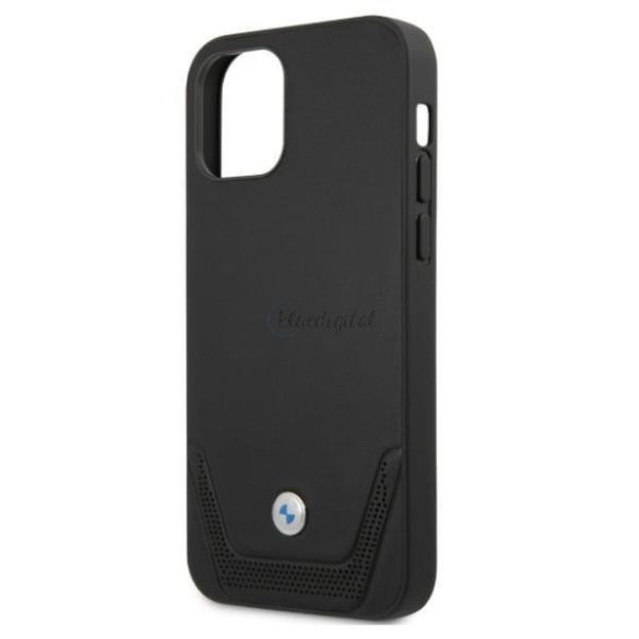 BMW BMHCP12MRSWPK iPhone 12 / iPhone 12 Pro 6.1 "fekete tok Bőr