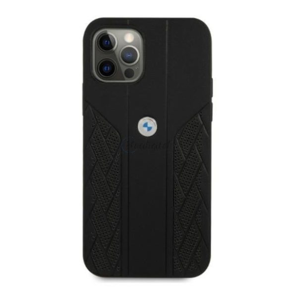 BMW BMHCP12MRSPK iPhone 12 / iPhone 12 Pro 6.1 "fekete tok Bőr görbe