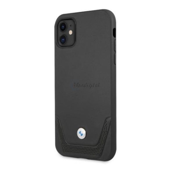 BMW BMHCN61RSWK iPhone 11 6.1 "fekete kemény bőr perforáció tok