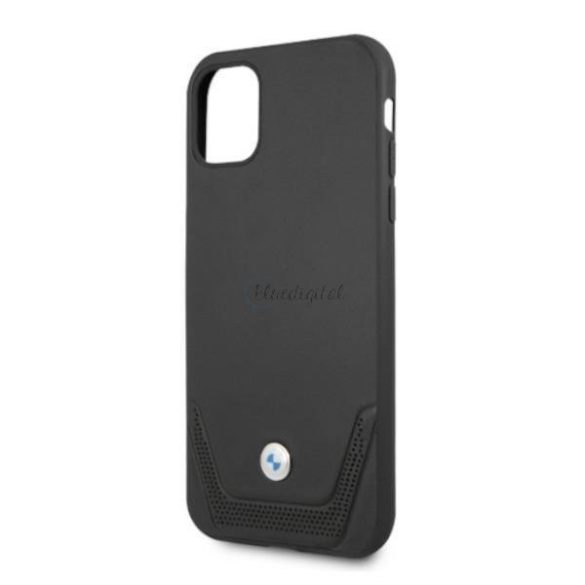 BMW BMHCN61RSWK iPhone 11 6.1 "fekete kemény bőr perforáció tok