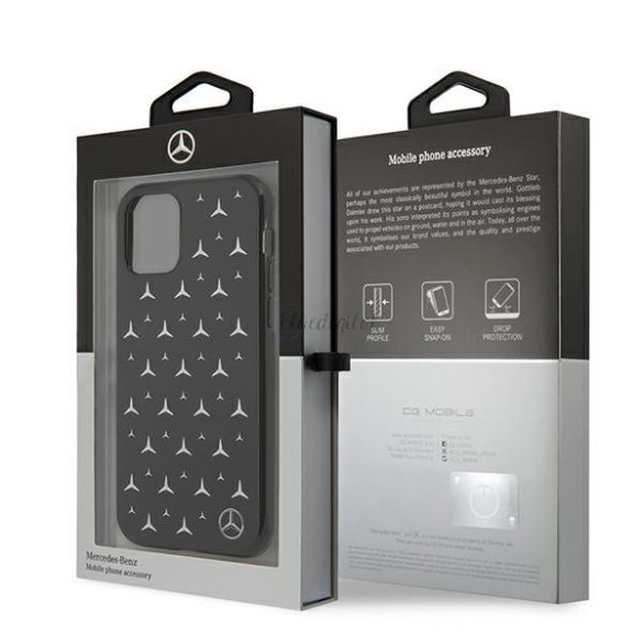 Mercedes Mehcn61espbk iPhone 11 6,1 fekete tok Silver Stars Pattern