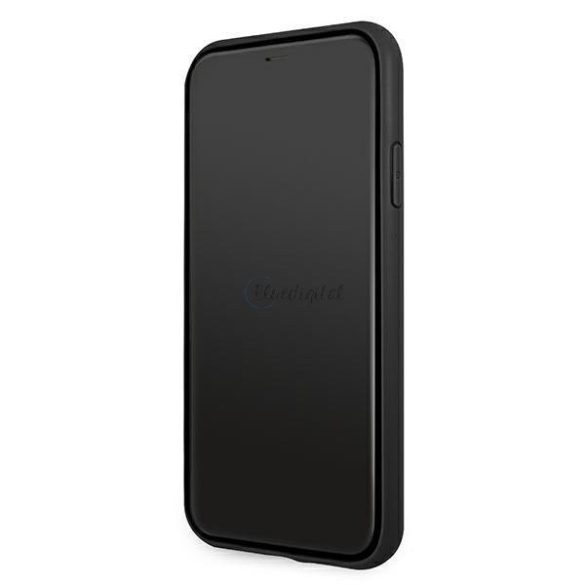 AMG AMHCN61OSDBK iPhone 11 6,1 "fekete tok BŐR íves vonalak