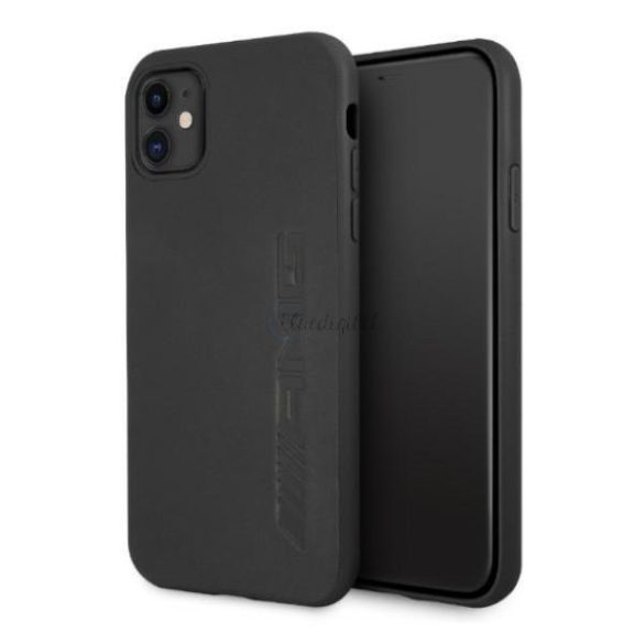 AMG AMHCN61DOLBK iPhone 11 6,1" fekete kemény tok bőr Hot Stamped