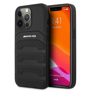 AMG AMHCP13LGSEBK IPHONE 13 PRO / 13 6,1 "fekete tok BŐR BEJELENTKEZÉSEK