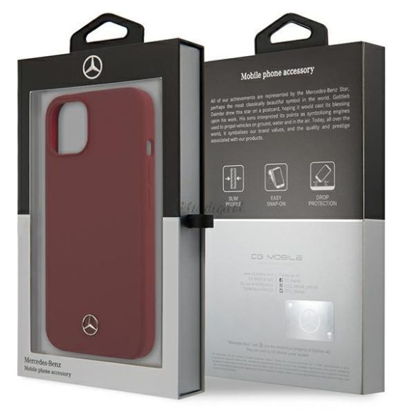 Mercedes MEHCP13SSILRE iPhone 13 MINI 5,4 "piros keményszínű szilikon Line tok