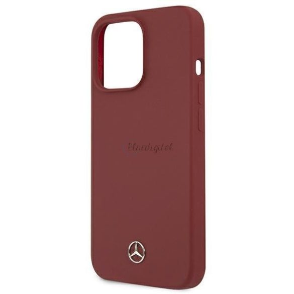 MERCEDES MEHCP13LSILRE iPhone 13 PRO / 13 6.1 "piros keményszínű szilikon tok