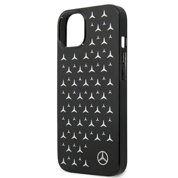 MERCEDES MEHCP13MESPBK iPhone 13 6.1 "fekete keményszínű ezüst csillag mintázat tok