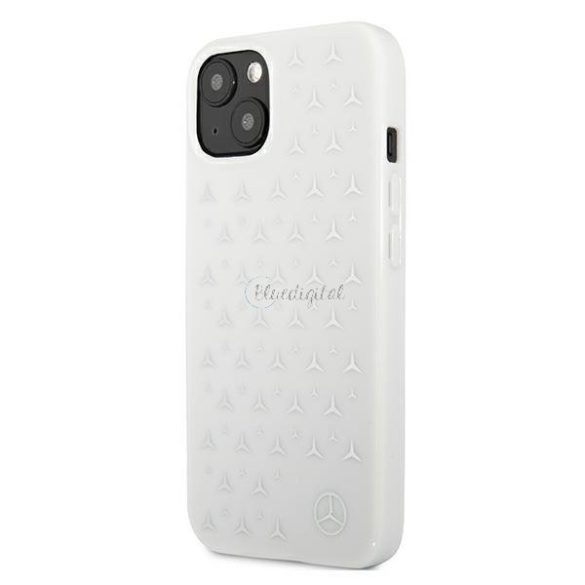 Mercedes Mehcp13Mesph iPhone 13 6.1 "Fehér / fehér keményszínű ezüst csillag mintázat tok