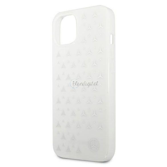 Mercedes Mehcp13Mesph iPhone 13 6.1 "Fehér / fehér keményszínű ezüst csillag mintázat tok