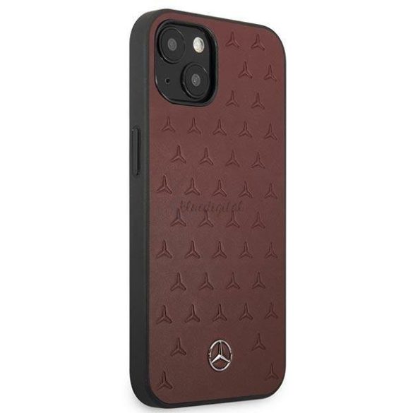 Mercedes MEHCP13SPSQRE iPhone 13 mini 5,4 „vörös / piros kemény tok Bőr Csillag Pattern