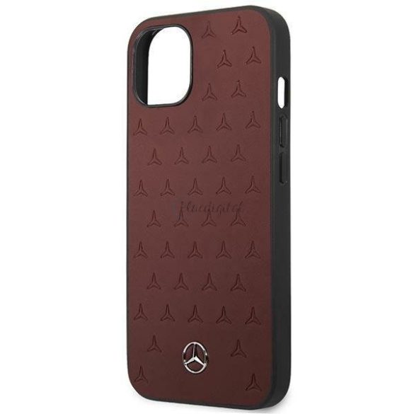 Mercedes MEHCP13SPSQRE iPhone 13 mini 5,4 „vörös / piros kemény tok Bőr Csillag Pattern