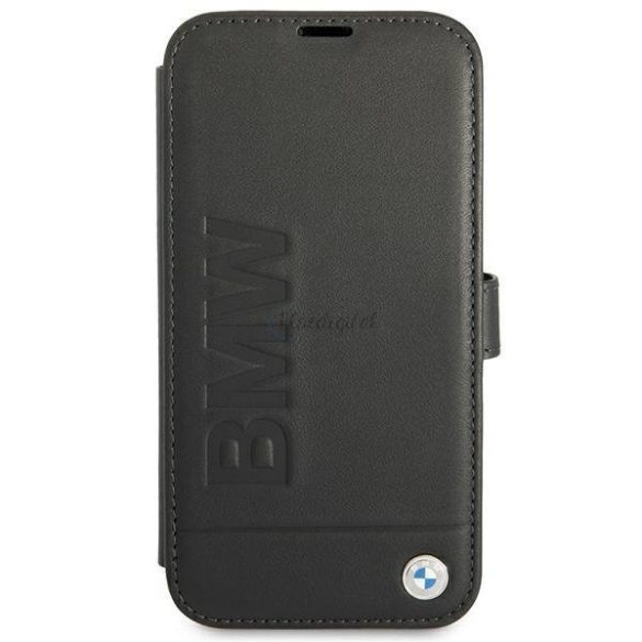 BMW BMFLBKP13SSLLBK iPhone 13 Mini 5.4 "fekete könyv aláírás tok