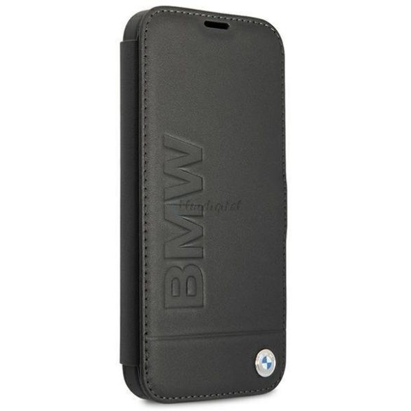BMW BMFLBKP13SSLLBK iPhone 13 Mini 5.4 "fekete könyv aláírás tok