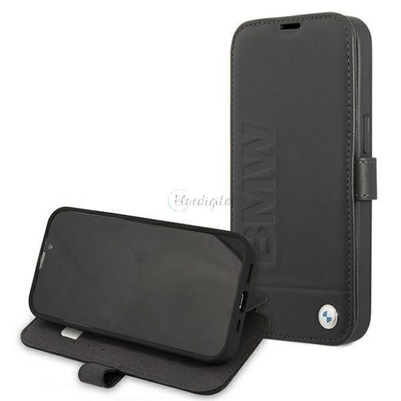 BMW BMFLBKP13SSLLBK iPhone 13 Mini 5.4 "fekete könyv aláírás tok