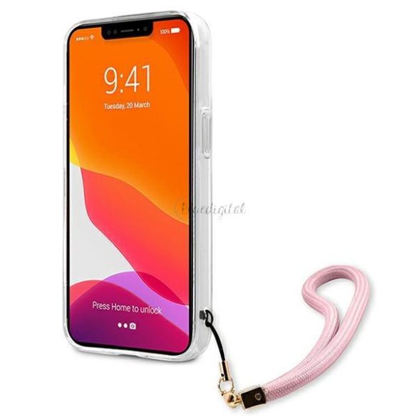 Guess Guhcp13skcabpi iPhone 13 Mini 5,4 "Rózsaszín / Pink tok Camo Strap Kollekció
