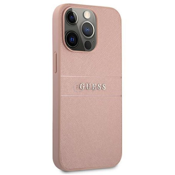 Guess GUHCP13XPSASBIPI IPhone 13 Pro Max 6,7 "Rózsaszín / Rózsaszín tok Saffiano Stripe
