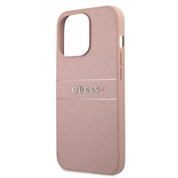 Guess GUHCP13XPSASBIPI IPhone 13 Pro Max 6,7 "Rózsaszín / Rózsaszín tok Saffiano Stripe