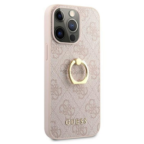 Guess GUHCP13L4GMRPI iPhone 13 Pro / 13 6,1 „pink / rózsaszín kemény tok 4G Állvány