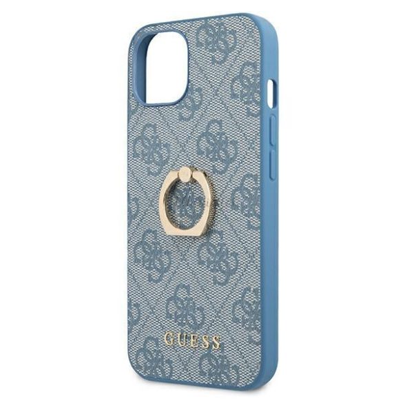Guess GUHCP13S4GMRBL iPhone 13 mini 5,4 "kék / kék keménycukor 4g gyűrűállvánnyal tok