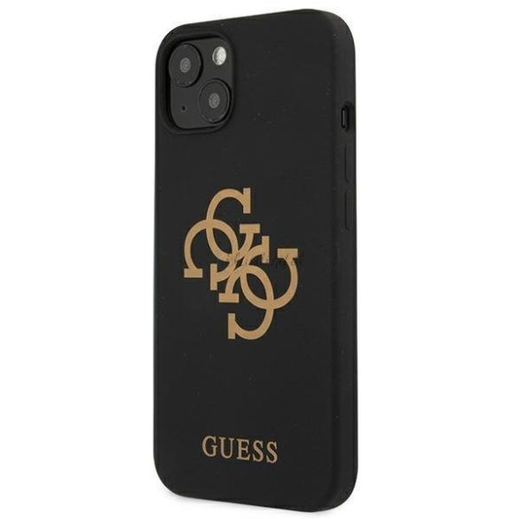 Guess GUHCP13SLS4GGBK iPhone 13 mini 5,4 „fekete kemény tok Szilikon 4G Logo