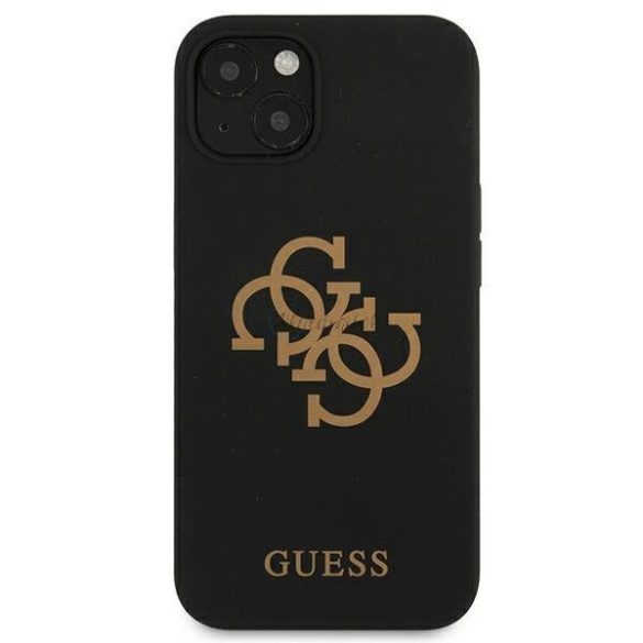 Guess GUHCP13SLS4GGBK iPhone 13 mini 5,4 „fekete kemény tok Szilikon 4G Logo