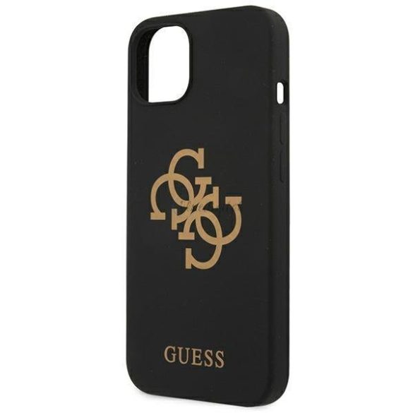 Guess GUHCP13SLS4GGBK iPhone 13 mini 5,4 „fekete kemény tok Szilikon 4G Logo