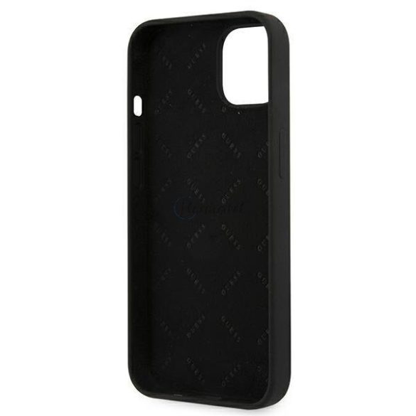 Guess GUHCP13SLS4GGBK iPhone 13 mini 5,4 „fekete kemény tok Szilikon 4G Logo