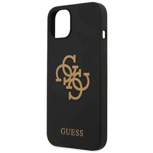 Guess GUHCP13MLS4GGBK iPhone 13 6.1 "fekete Hard tok Silicone 4G Logo