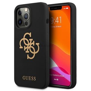 Guess GUHCP13LLS4GGBK iPhone 13 Pro / 13 6.1 "fekete Hard tok Silicone 4g