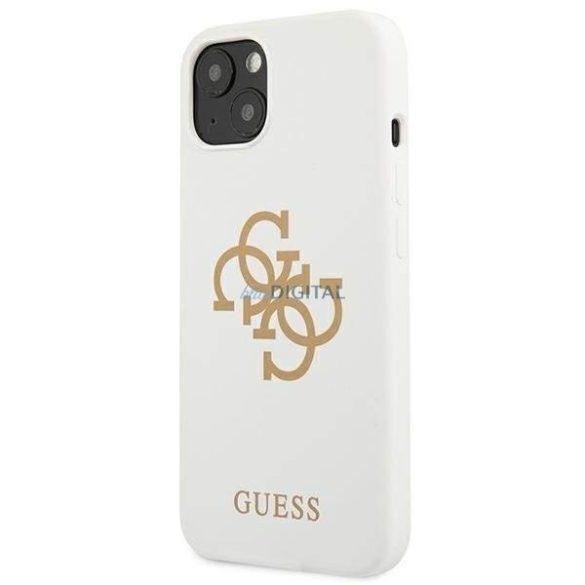 Guess GUHCP13SLS4GGWH iPhone 13 mini 5.4 „fehér / fehér kemény tok Szilikon 4G Logo