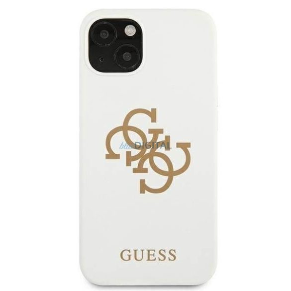 Guess GUHCP13SLS4GGWH iPhone 13 mini 5.4 „fehér / fehér kemény tok Szilikon 4G Logo