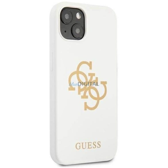 Guess GUHCP13SLS4GGWH iPhone 13 mini 5.4 „fehér / fehér kemény tok Szilikon 4G Logo