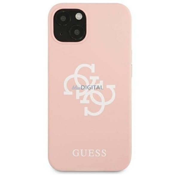 Guess GUHCP13SLS4GWI IPhone 13 Mini 5,4 "Rózsaszín / Rózsaszín Hard tok Silicone 4G Logo