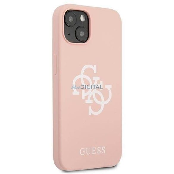 Guess GUHCP13SLS4GWI IPhone 13 Mini 5,4 "Rózsaszín / Rózsaszín Hard tok Silicone 4G Logo