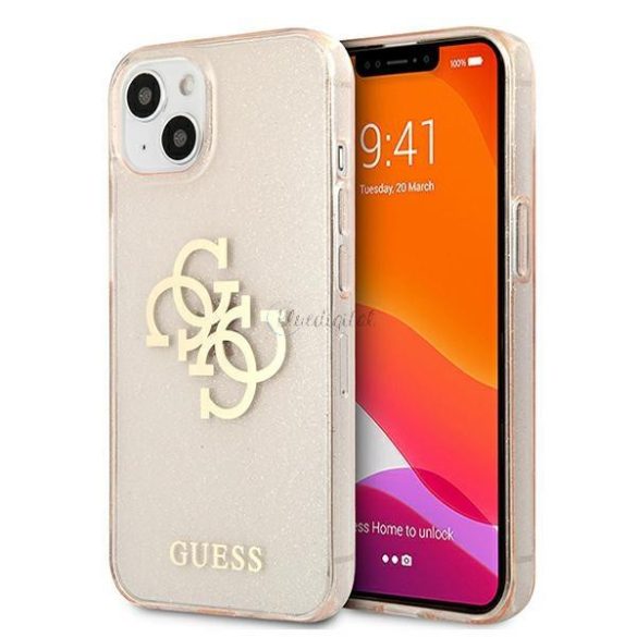 Guess GUHCP13SPCUGL4GGO iPhone 13 mini 5,4 "arany / arany kemény tok csillogás 4g