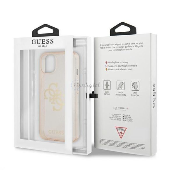 Guess GUHCP13SPCUGL4GGO iPhone 13 mini 5,4 "arany / arany kemény tok csillogás 4g